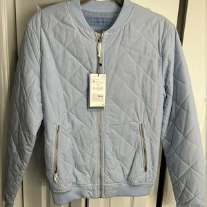 Zara Mens Blue striped Bomber